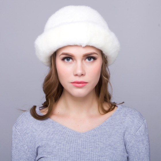 whole mink fur fisherman's hat