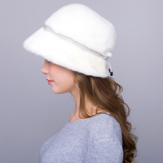 whole mink fur fisherman's hat