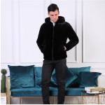 Blackglama Men's Sheared Mink Fur Coat (Genuine Full-Pelt Mink)