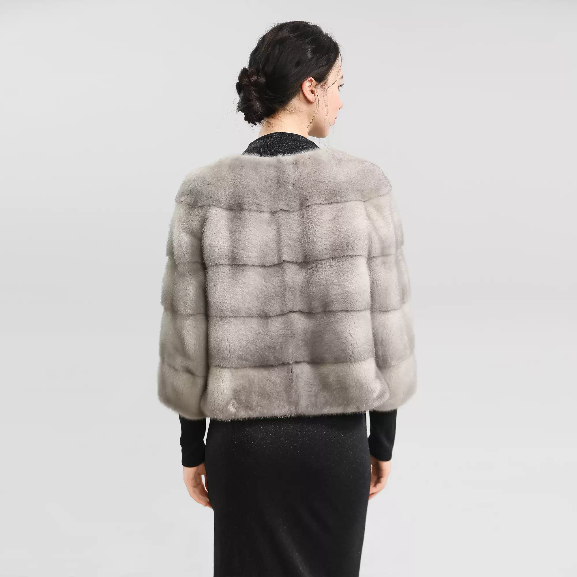 Versatile Classic Sapphire Mink Fur Coat
